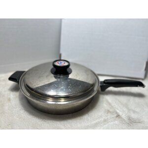 Royal Queen Stainless Steel Skillet With Lid & Handle 5 ply